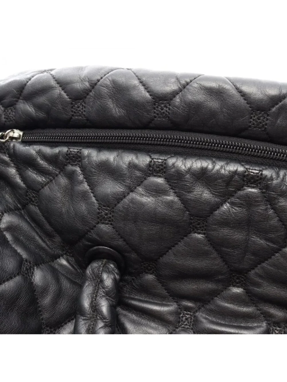 Chanel Boston Bag Quilted Black Leather